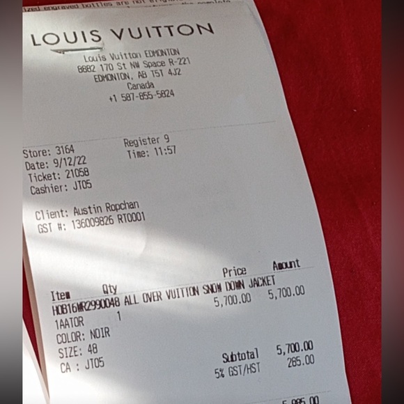 *Authentic* Louis Vuitton down jacket - Picture 2 of 4